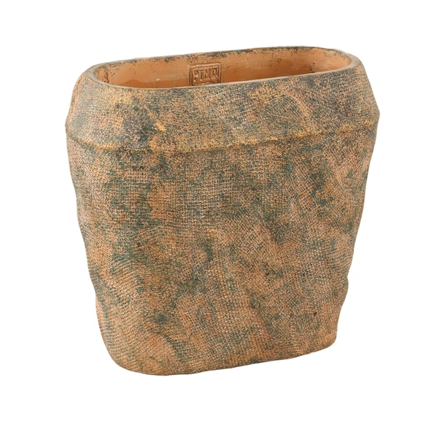 PTMD bloempot Lourdes geel/groen 30cm