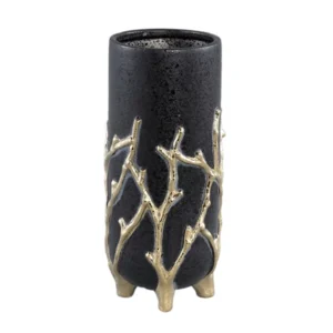 PTMD bloempot Quin zwart 30cm