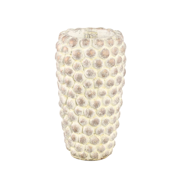 PTMD bloempot Ruis hoog crème 30 cm