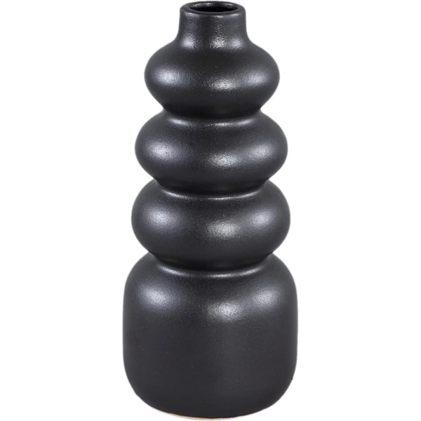 PTMD vaas Trina zwart 25cm