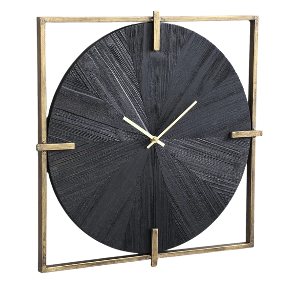 PTMD wandklok Oxxo goudkleurig/zwart 53cm