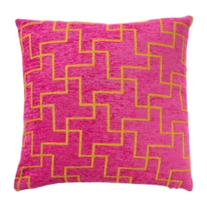 Kussens Jacquard roze 45 x 45 cm
