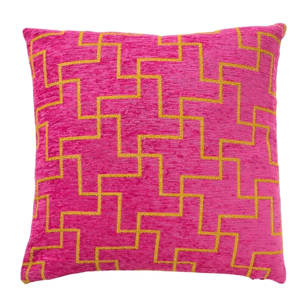 Kussens Jacquard roze 45 x 45 cm